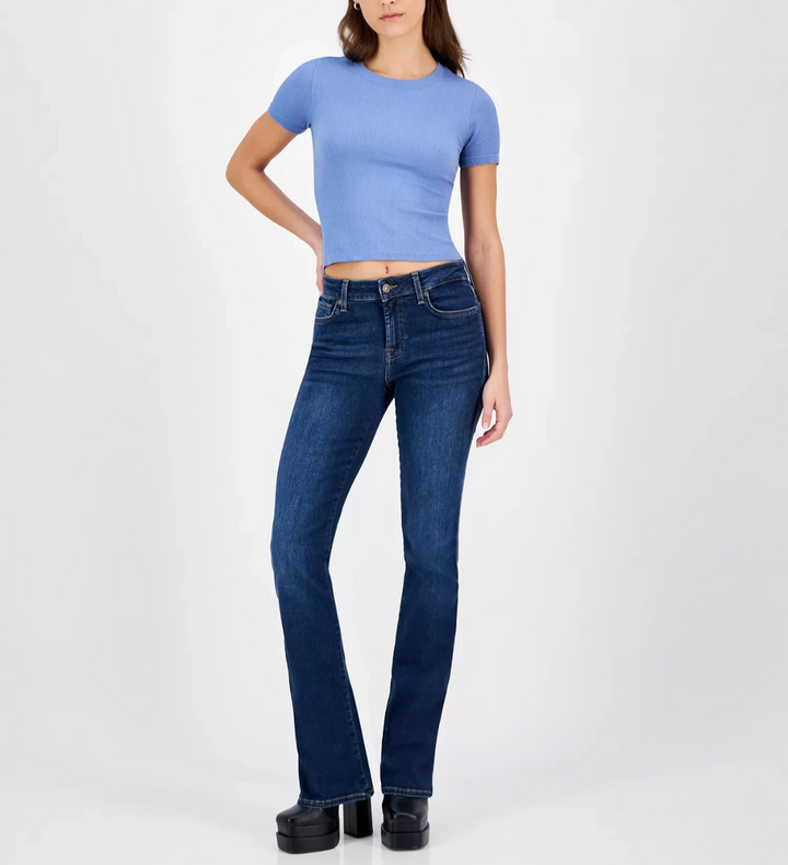 7 For All Mankind Women's Kimmie Mid-Rise Bootcut Jeans MSRP $168