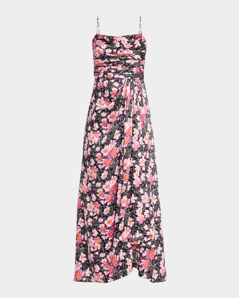 Cinq a Sept Kasia Cosmo Flower Maxi Dress MSRP $495