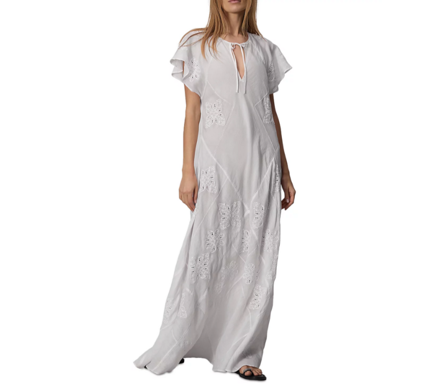 rag & bone Delancy Embroidered Maxi Dress MSRP $478