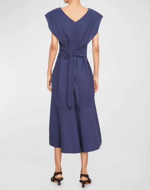 Vince V-Neck A-Line Dress