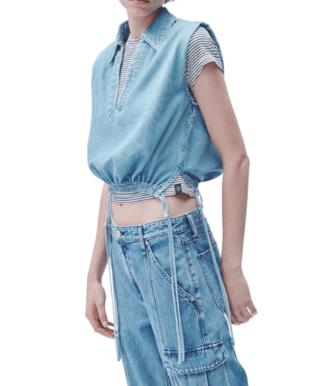 rag & bone Fiona Ultra Featherweight Top MSRP $228
