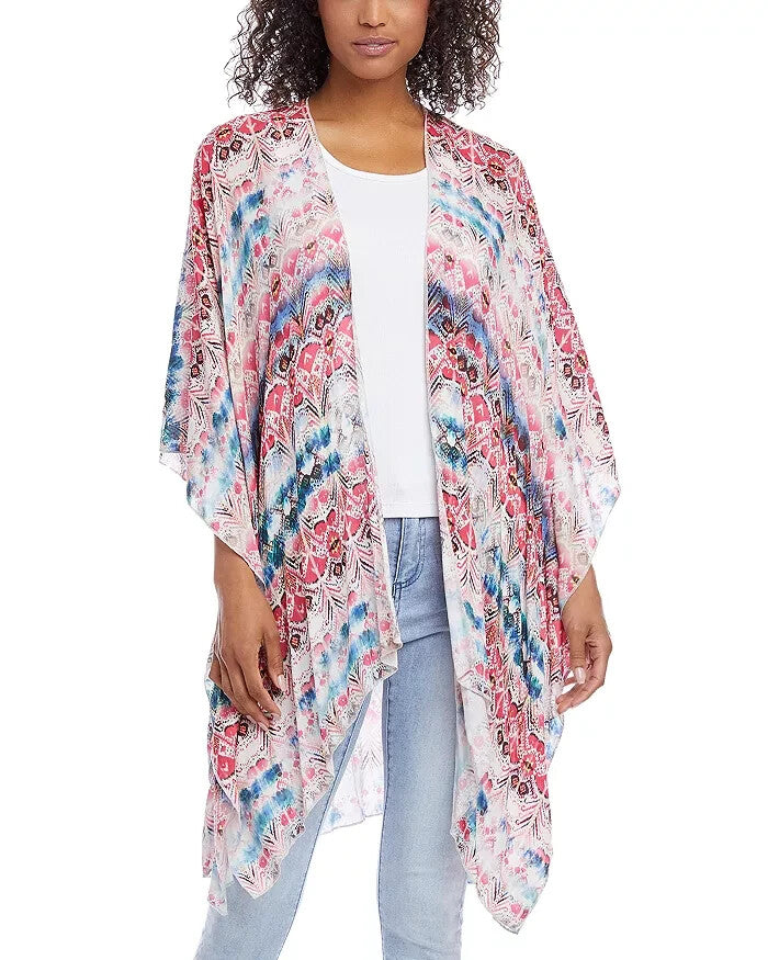 Karen Kane Printed Open Front Jacket MSRP $138  # 1B 2409