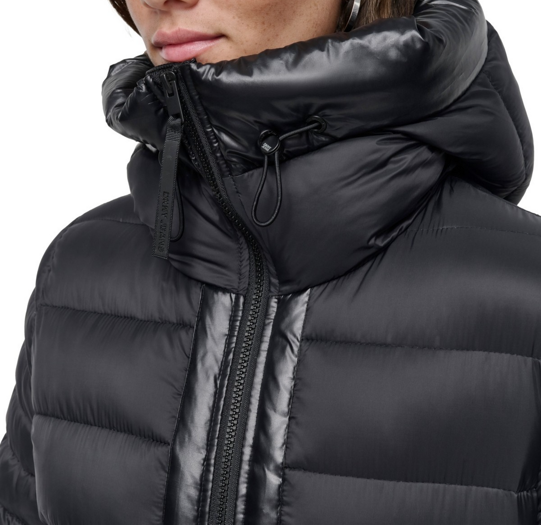 DKNY Jeans Women's Down Quilted Hooded Puffer Coat MSRP $229