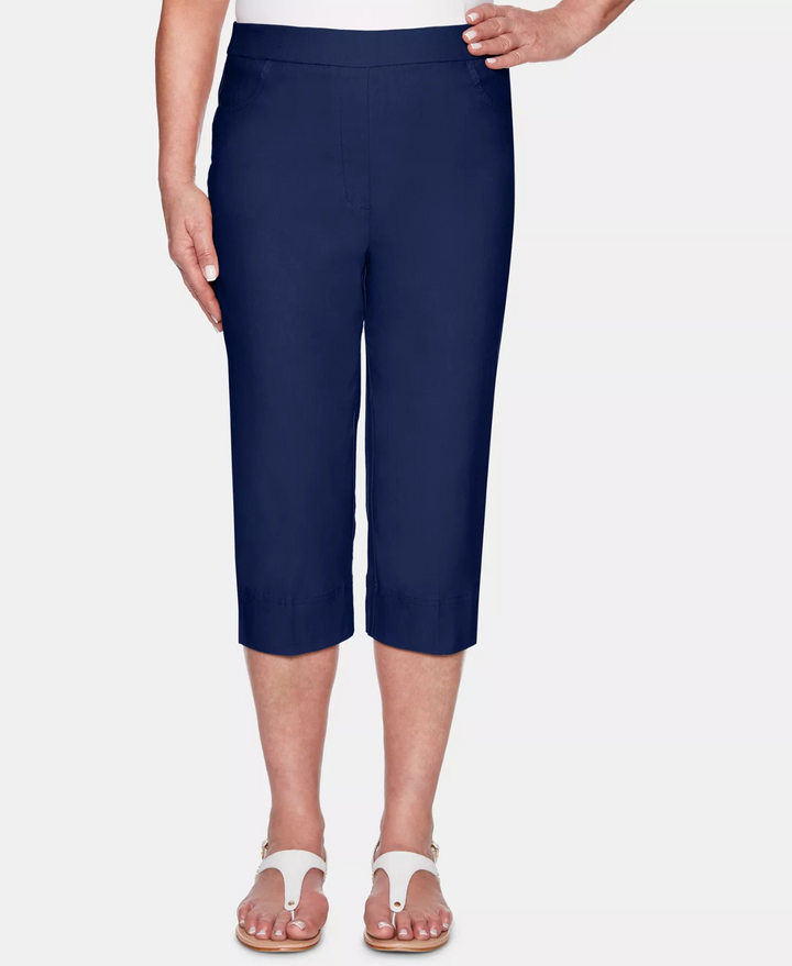 Alfred Dunner Petite Classic Allure Stretch Clamdigger Pants MSRP $44