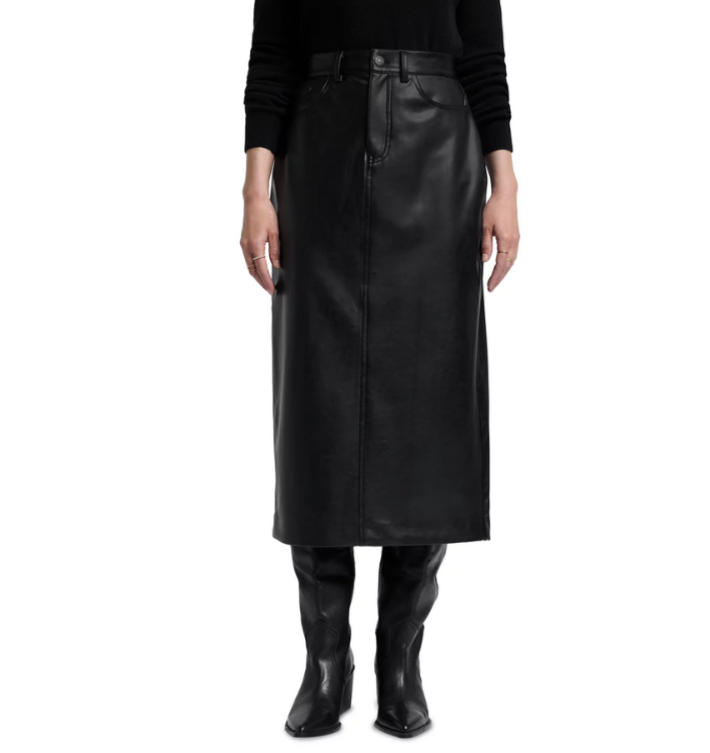 7 For All Mankind Faux Leather Skirt MSRP $218