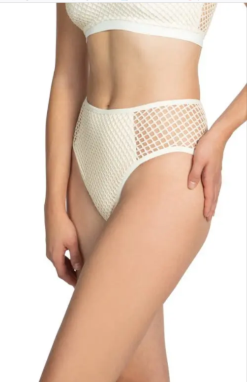 Robin Piccone Pua Mesh High Waist Bikini Bottom MSRP $98