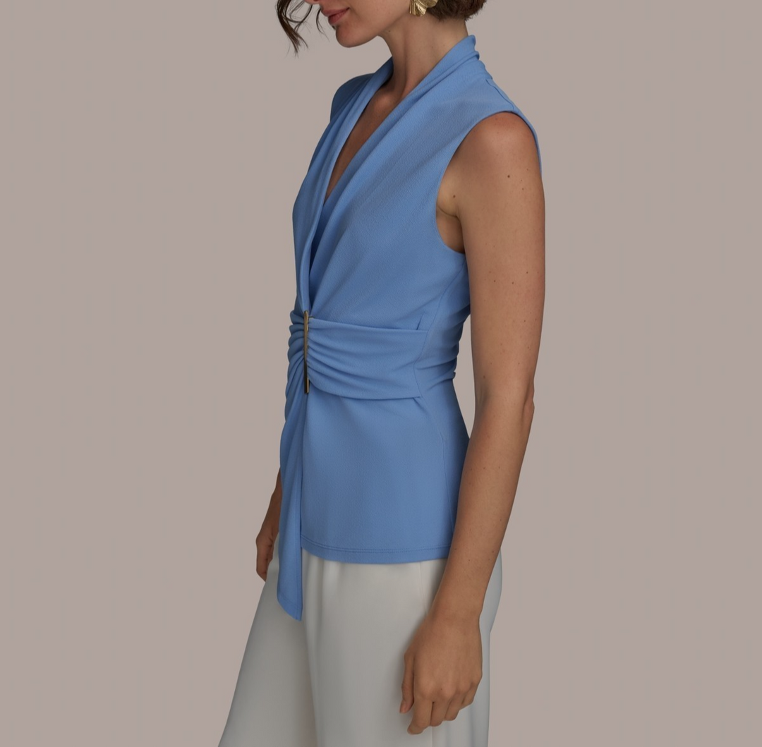 Donna Karan New York Women's Hardware-Trim Sleeveless Top MSRP $79