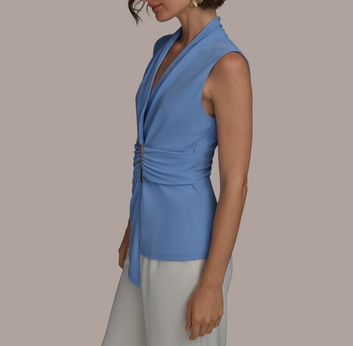 Donna Karan New York Women's Hardware-Trim Sleeveless Top MSRP $79