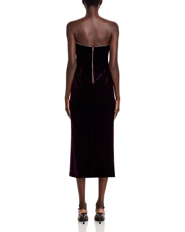 Bardot Lilah Velour Midi Dress MSRP $149