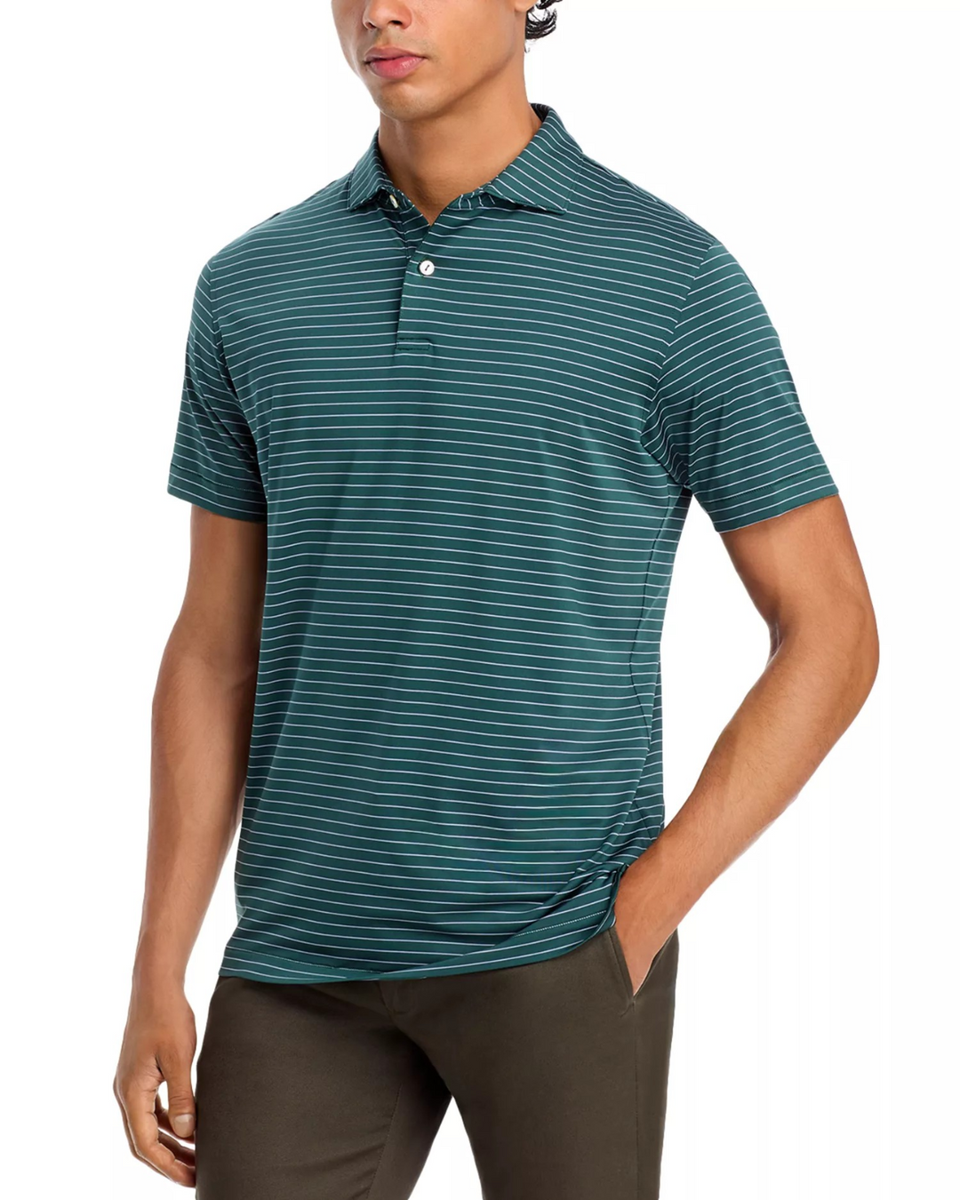 Peter Millar Duet Performance Jersey Stripe Polo Shirt MSRP $115