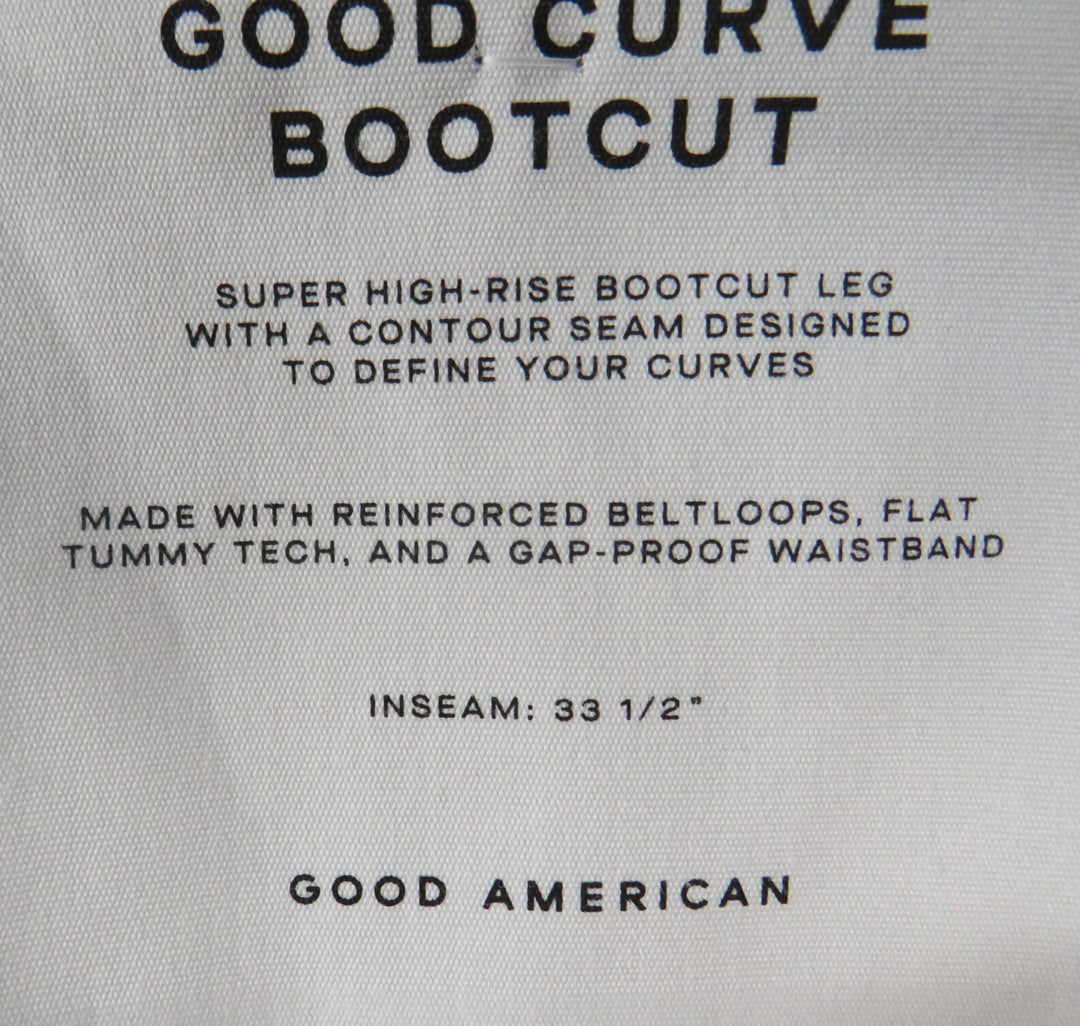 Good American Good Curve Patch Pocket Bootcut Jeans MSRP $169
