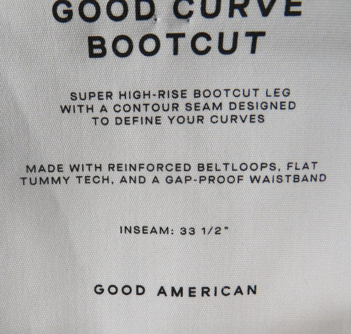 Good American Good Curve Patch Pocket Bootcut Jeans MSRP $169