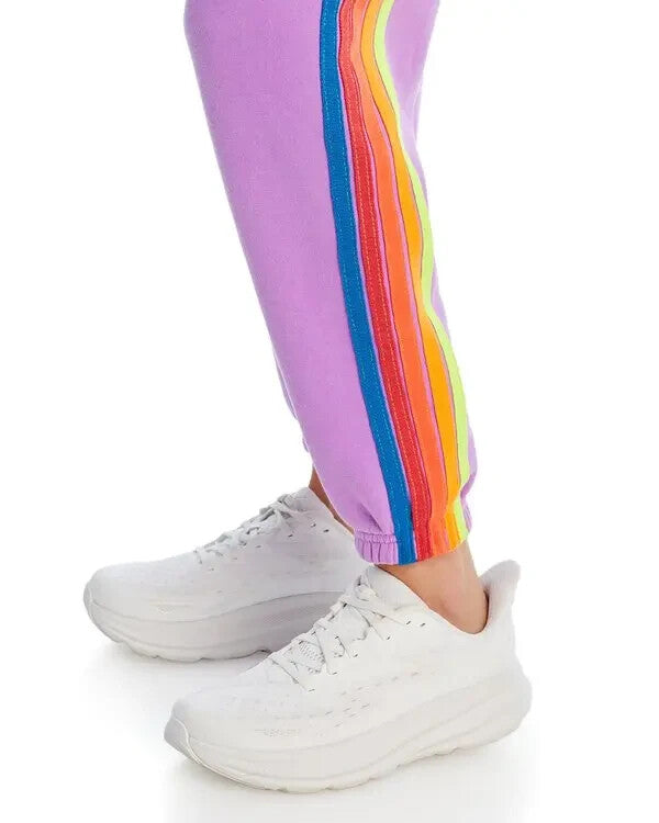 Aviator Nation Rainbow-Stripe Sweatpants MSRP $156