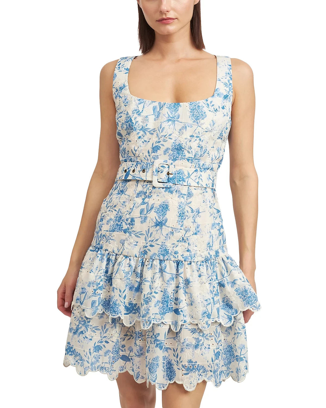 En Saison Embroidered Ruffled Dress MSRP $148
