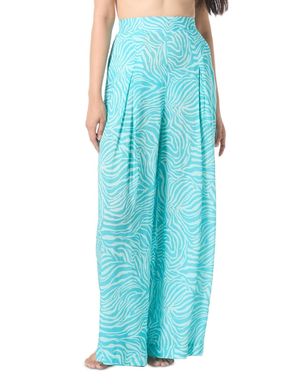 Vince Camuto Printed Wide-Leg Cover-up Pants MSRP $138