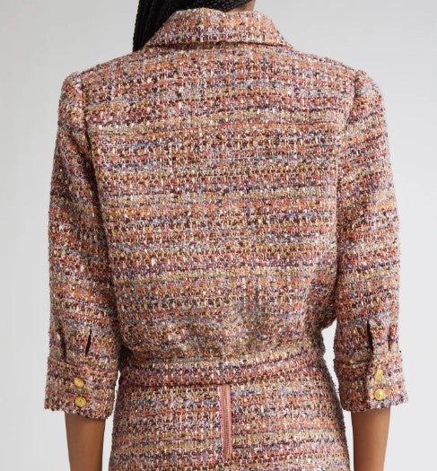 L'Agence Jia Tweed Crop Jacket MSRP $650