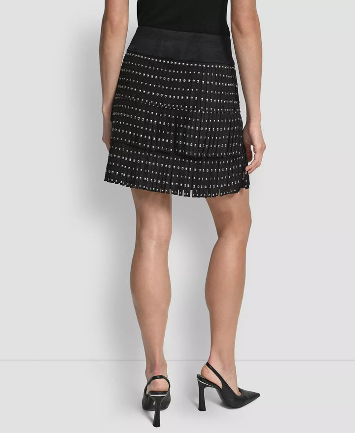 DKNY Women's Fringe Detail Mini Skirt MSRP $129