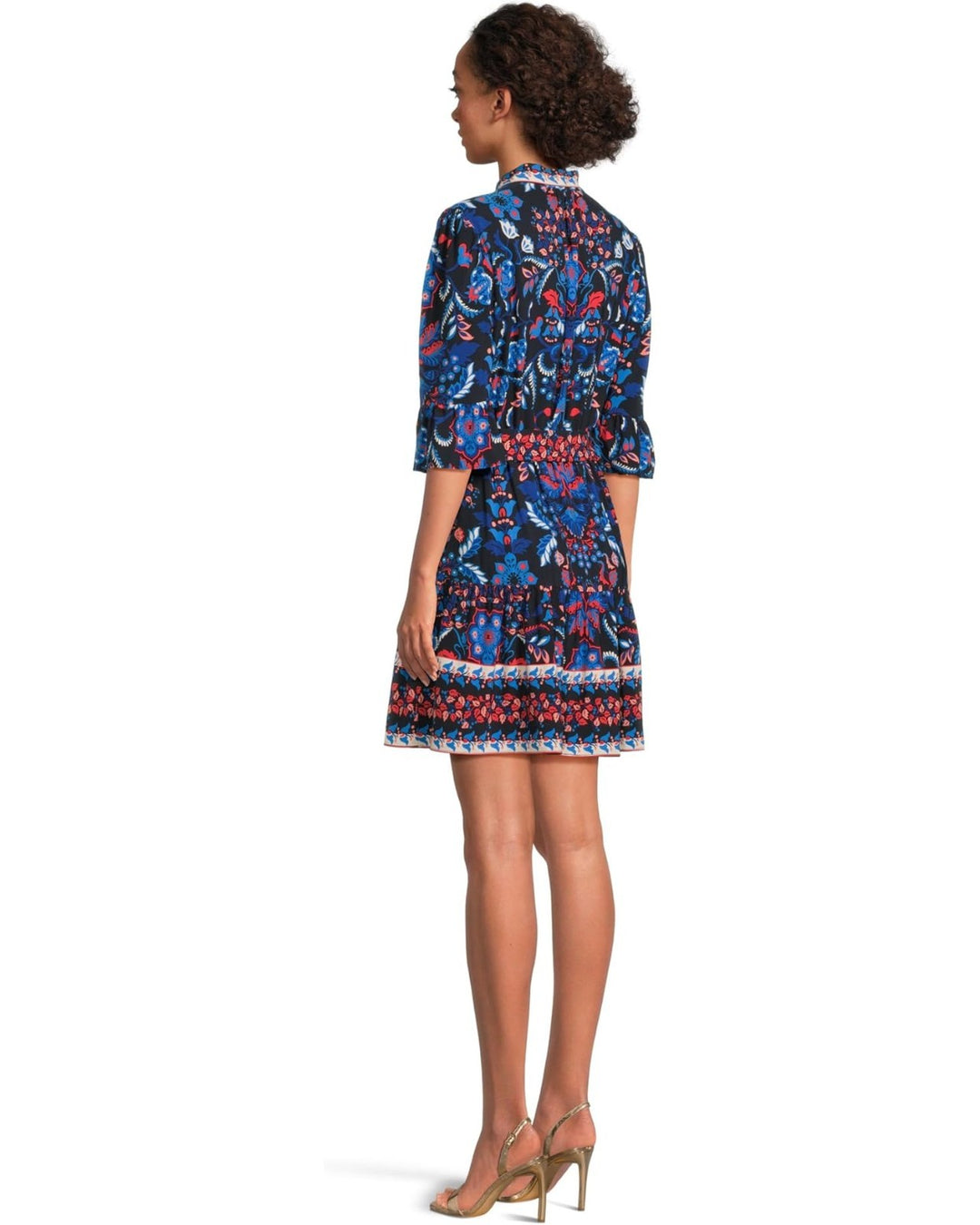 Adrianna Papell Printed Short Flounce Dress MSRP $149
