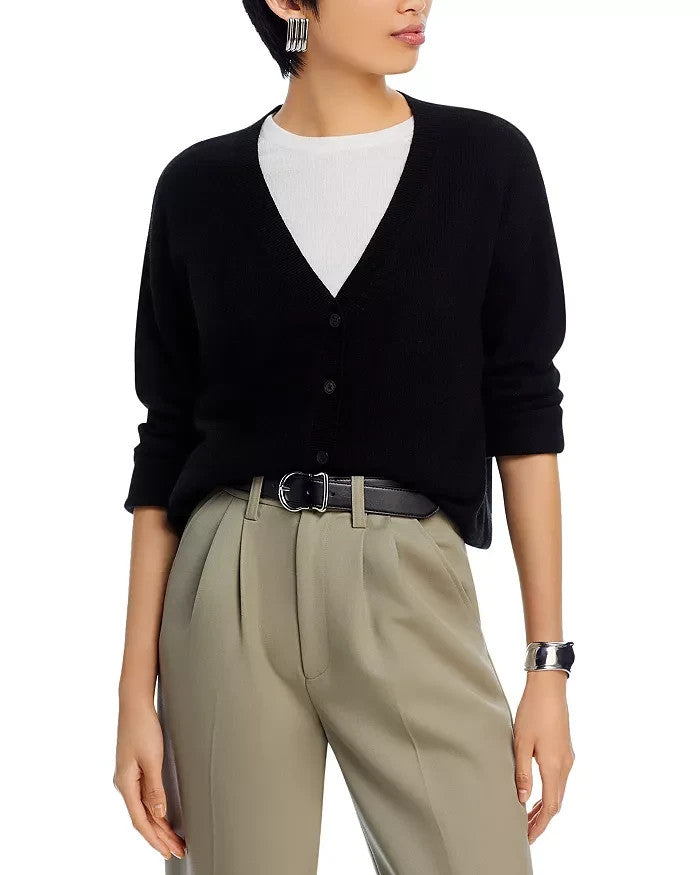 C by Bloomingdale's Cashmere V Neck Cardigan MSRP $178