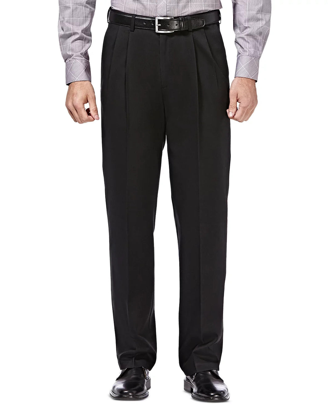 Haggar Premium No Iron Classic Fit Pleat Hidden Expandable Waist Pants MSRP $70