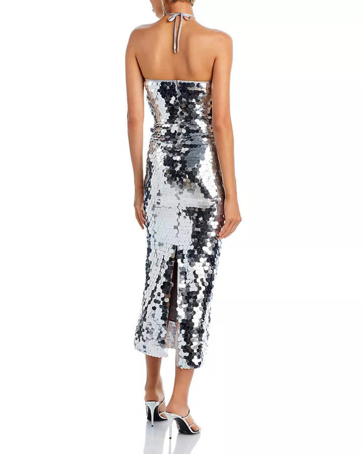 The New Arrivals by Ilkyaz Ozel Blanca Embellished Halter Gown 14B 1833