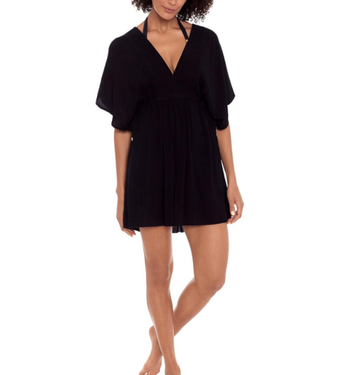 Lauren Ralph Lauren Lauren Crinkle Rayon Tunic Cover-Up MSRP $115