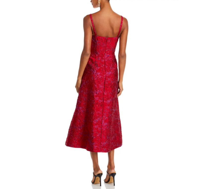 ML Monique Lhuillier Isabela Jacquard Midi Dress MSRP $645