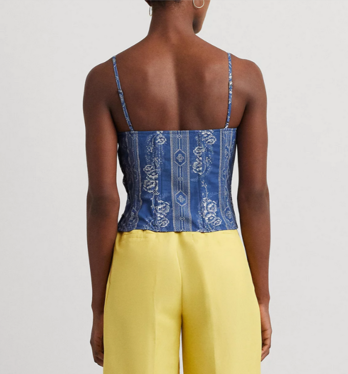 Lauren Ralph Lauren Floral Bustier Top MSRP $145