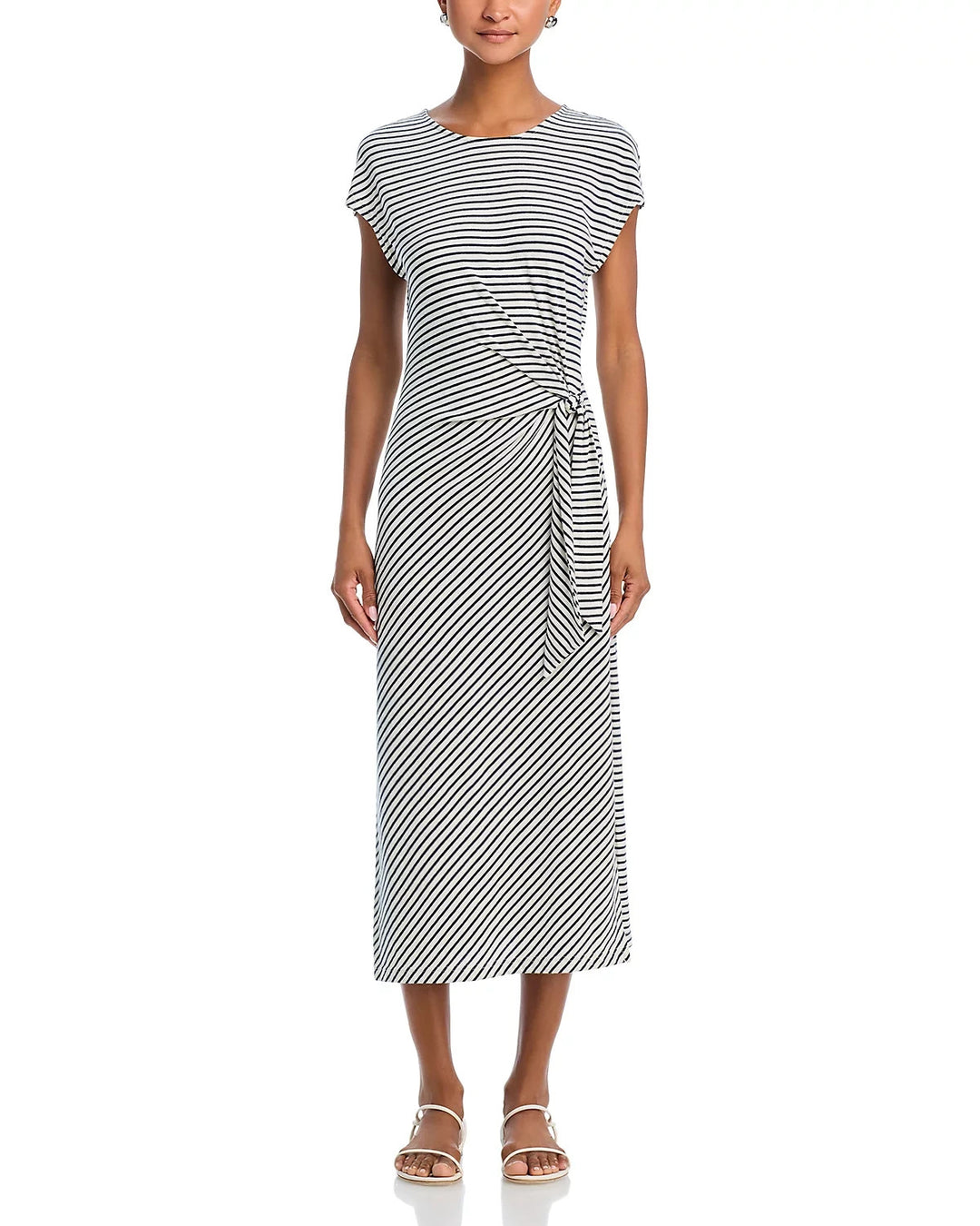 Rails Selah Striped Front Tie Midi Dress MSRP $168