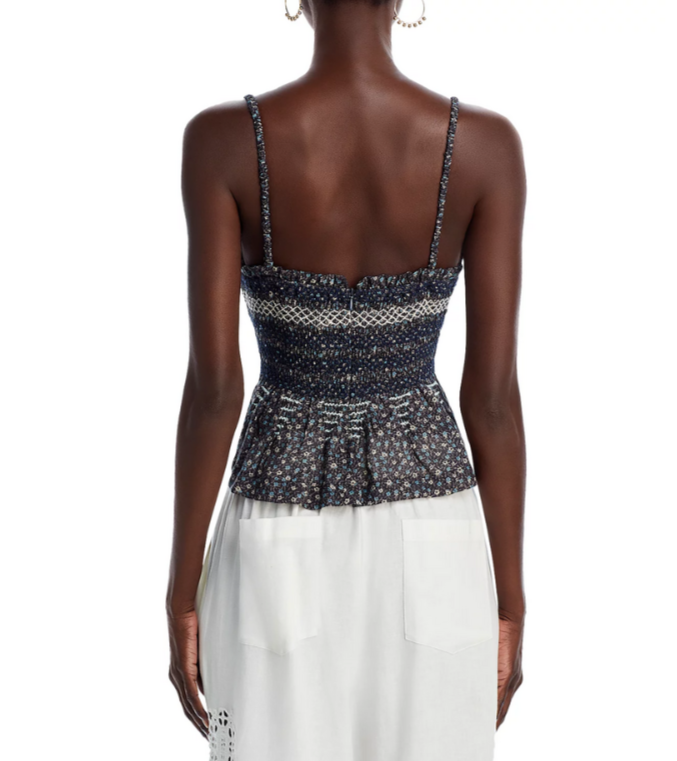 Sea Maia Floral Peplum Top MSRP $295