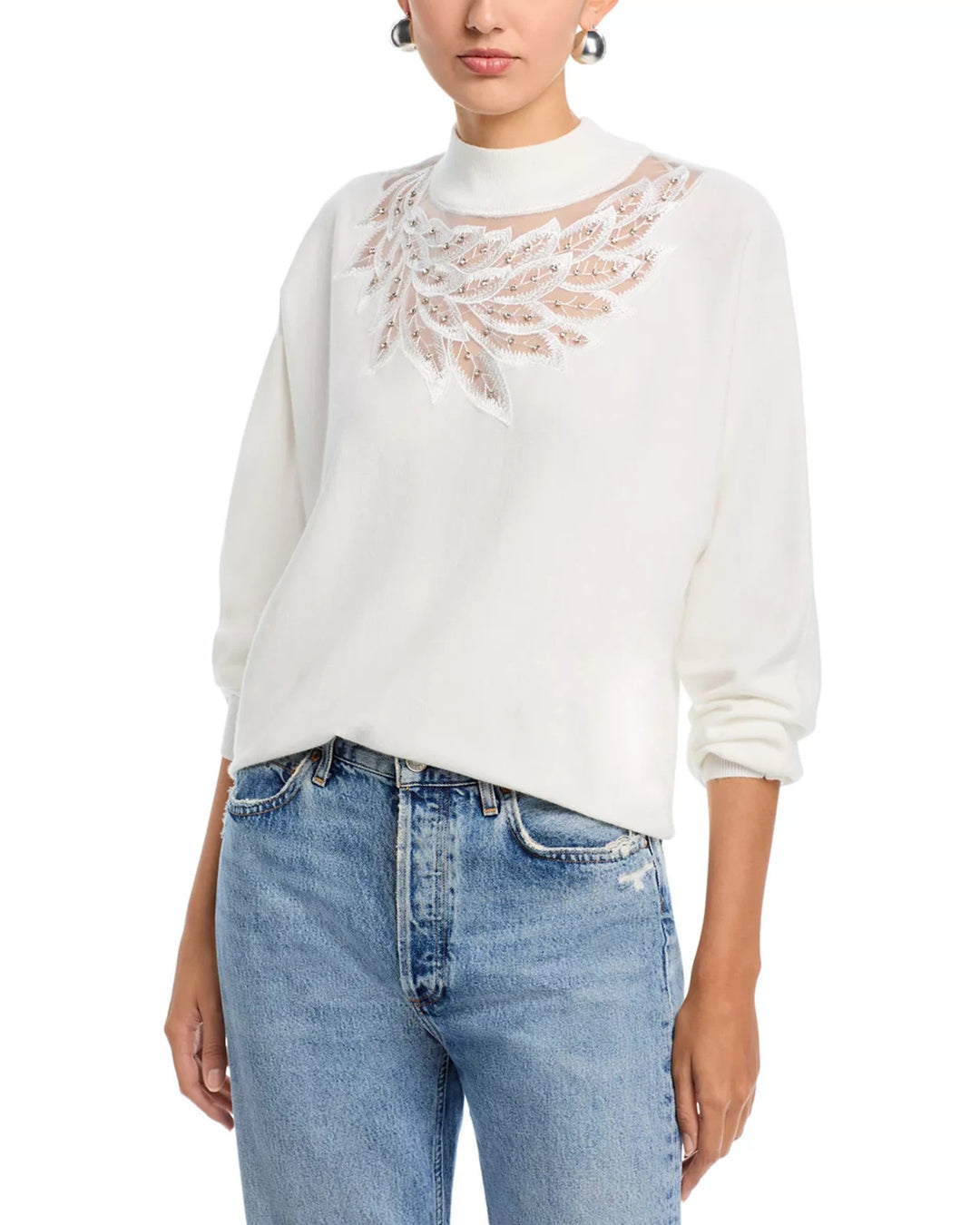 T Tahari Mock Neck Sweater MSRP $88