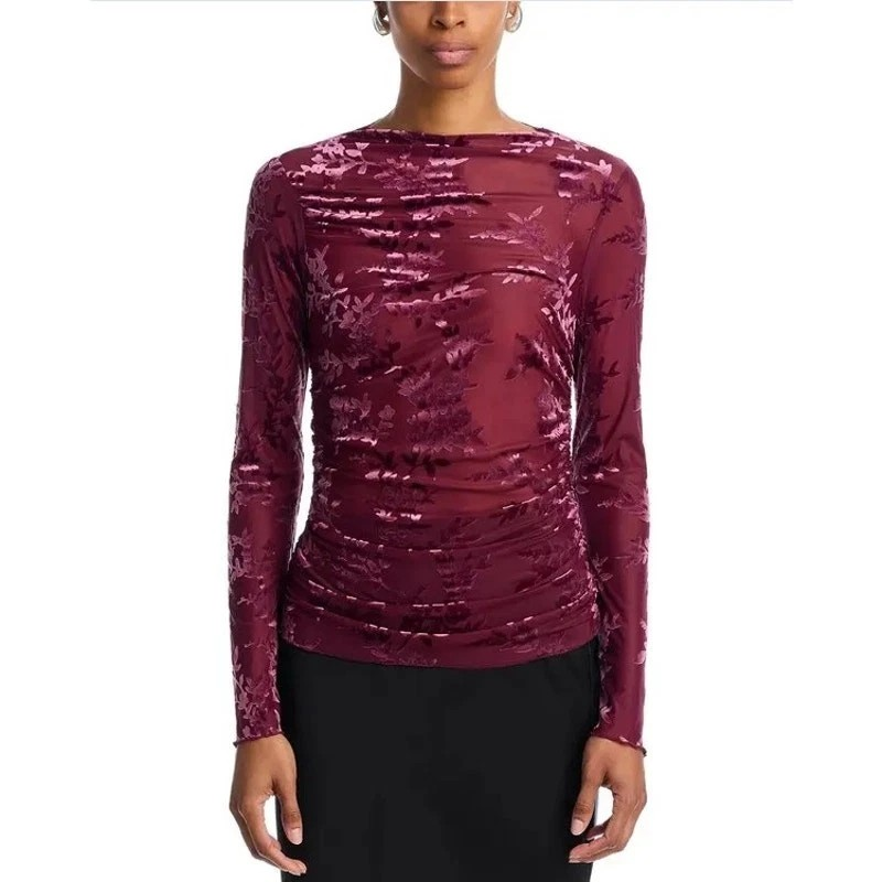 WAYF Ruched Floral Top MSRP $59