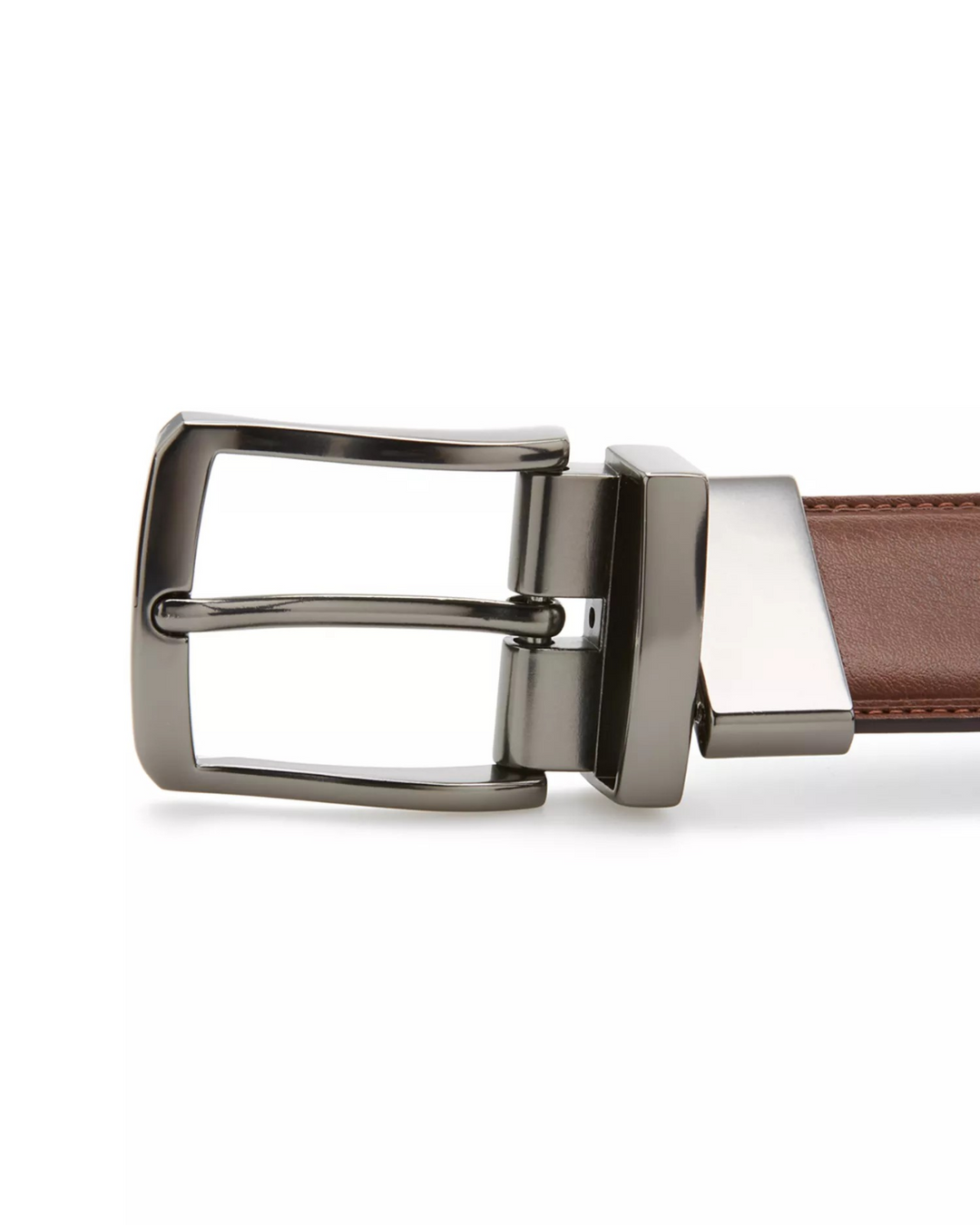 The Men's Store at Bloomingdale's Matte Metal Reversible Buckle Belt MSRP $69.50