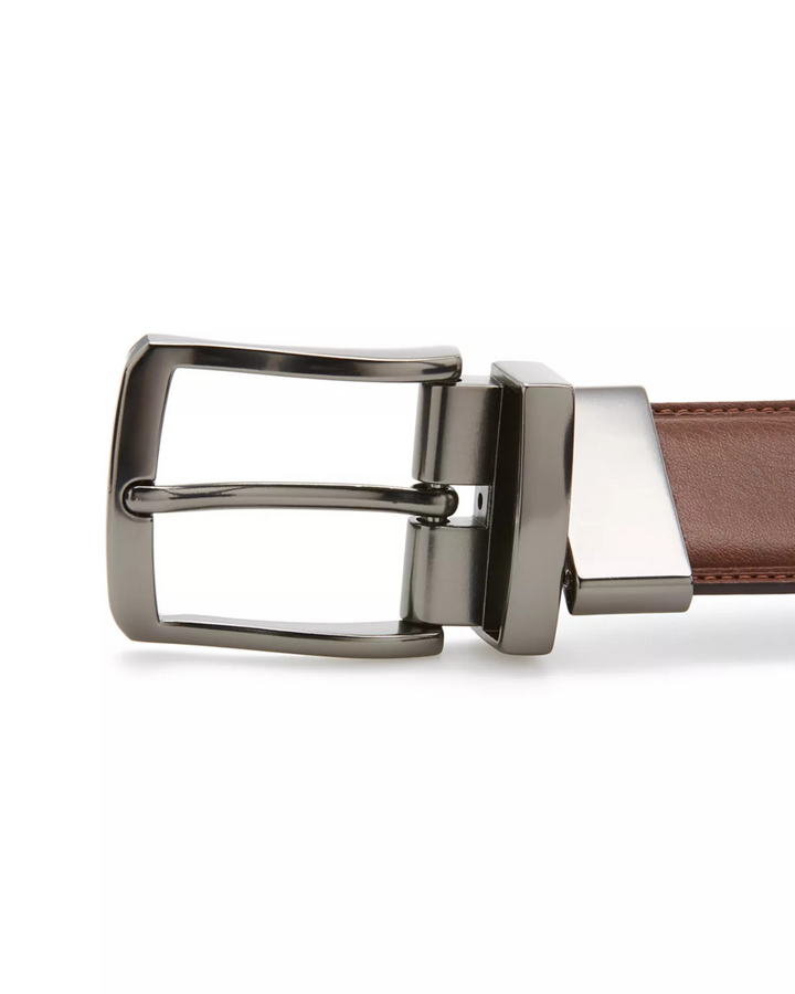 The Men's Store at Bloomingdale's Matte Metal Reversible Buckle Belt MSRP $69.50