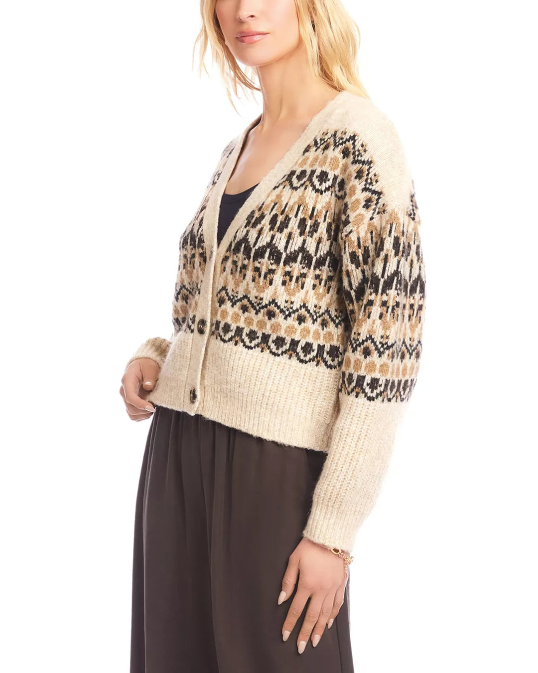 Karen Kane Jacquard Cardigan MSRP $109