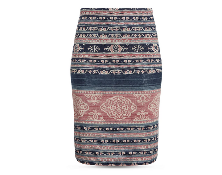 Lauren Ralph Lauren Plus Size Geometric Striped Pencil Skirt MSRP $225