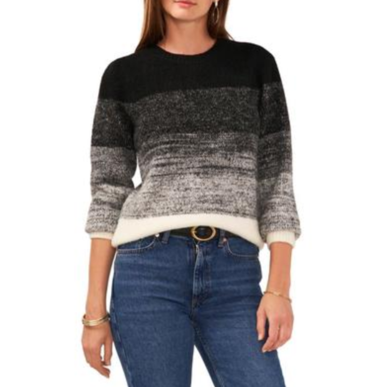 Vince Camuto Colorblock Crewneck Sweater MSRP $89