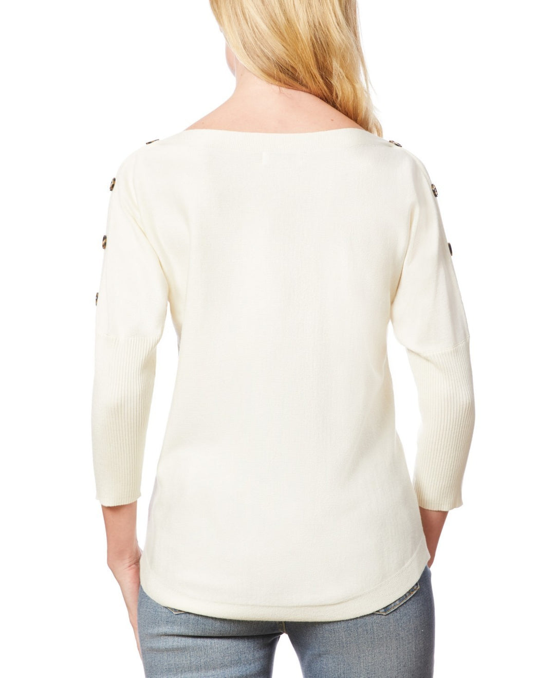 Melissa Paige Women's Dolman-Sleeve Buttoned-Sleeve Sweater MSRP $46.50