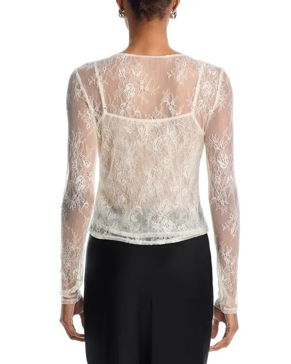 Wayf Penelope Lace Camisole & Cardigan Set MSRP $88