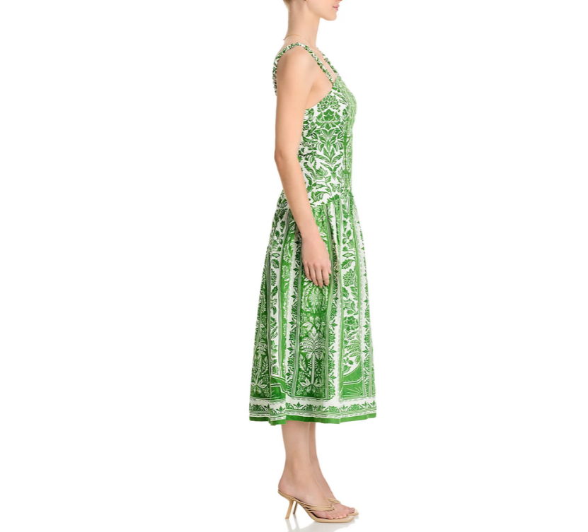 FARM Rio Delicate Tapestry Midi Dress MSRP $265