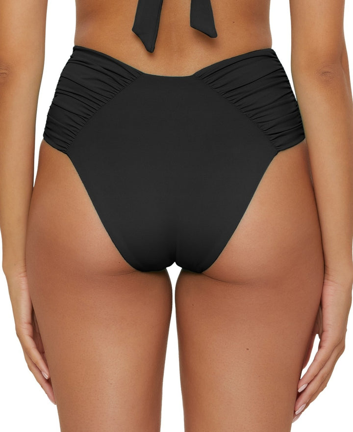 Becca Women's Ruched High-Waist Bikini Bottoms MSRP $ 68