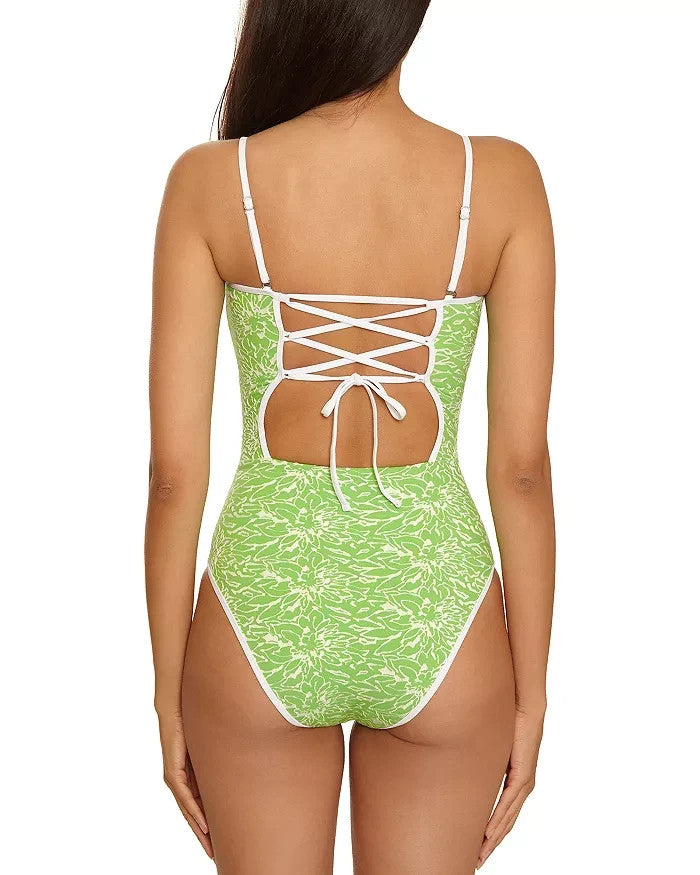 BECCA® by Rebecca Virtue Water Lily One Piece Swimsuit MSRP $148