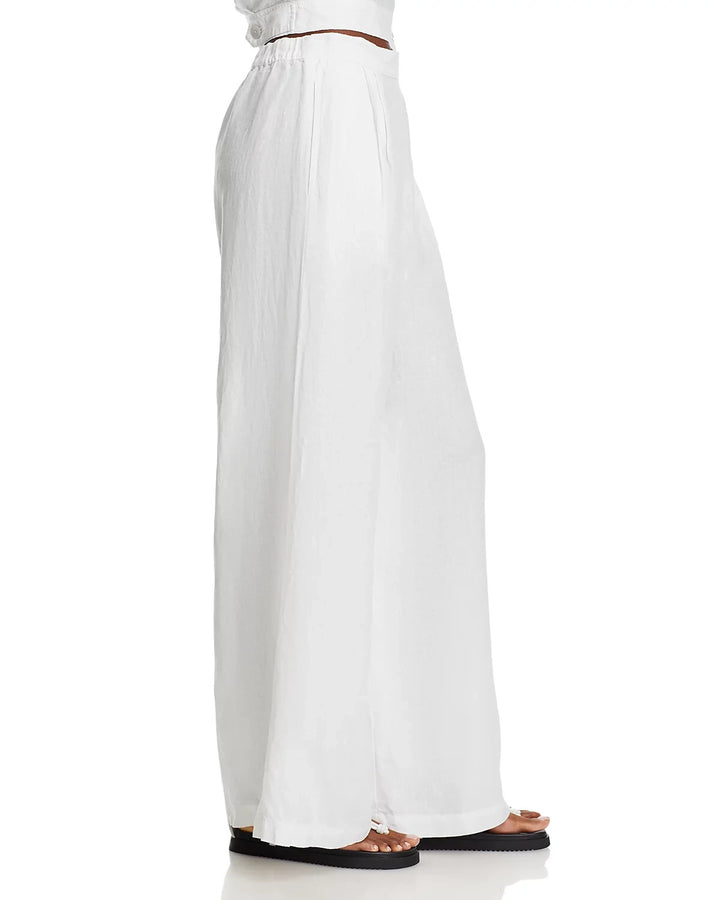 Bella Dahl Pleat Front Linen Palazzo Pants MSRP $174