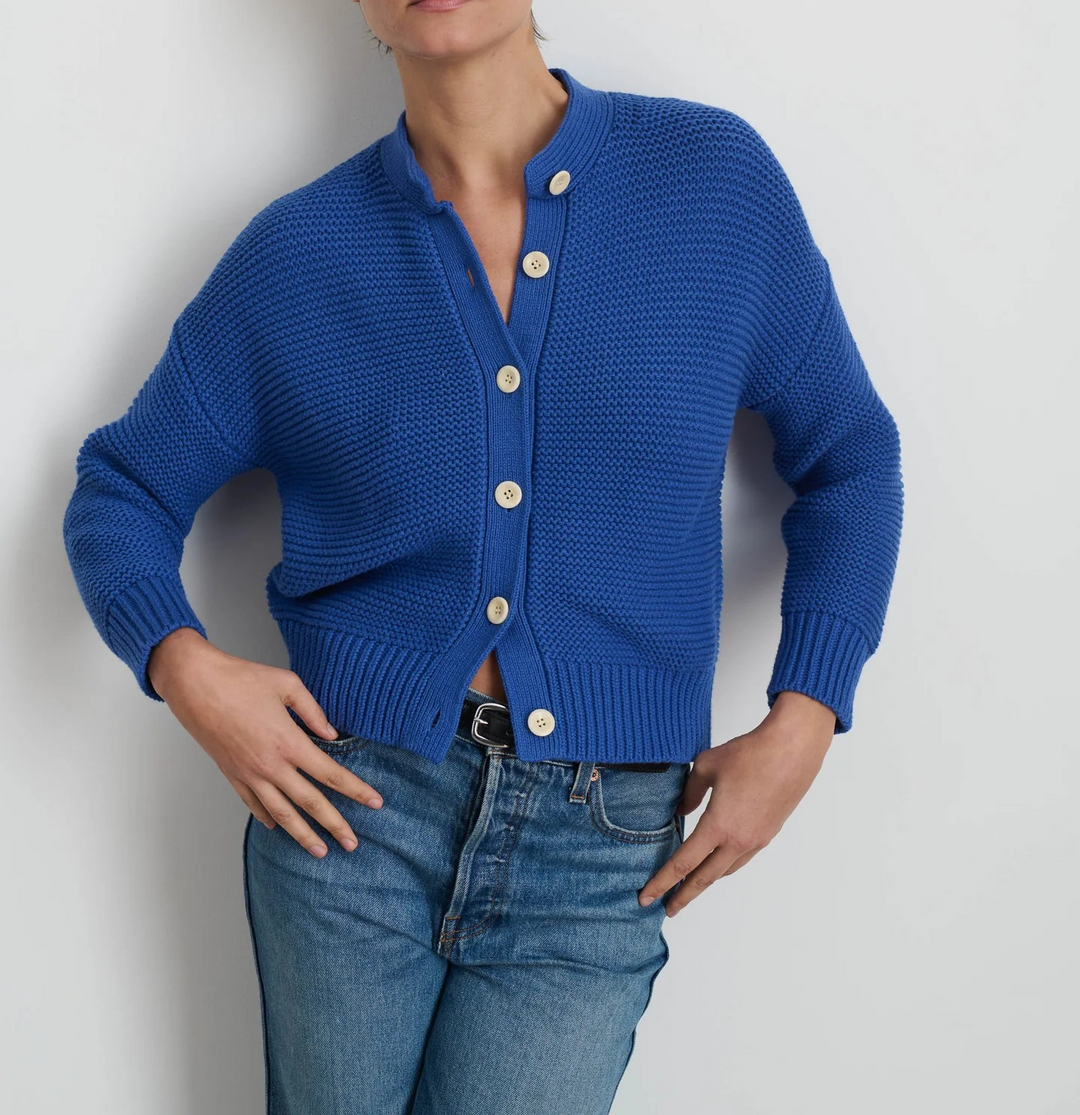 Alex Mill Nico Crewneck Cotton Cardigan MSRP $165