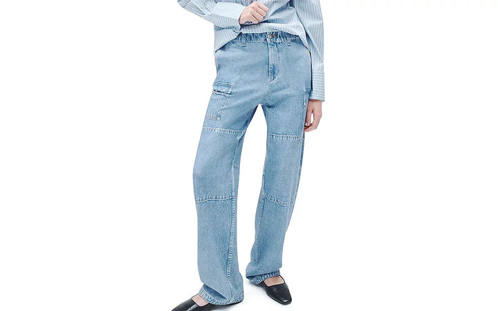 rag & bone Miramar Nora High Rise Cotton Cargo Terry Sweatpant Jeans MSRP $238