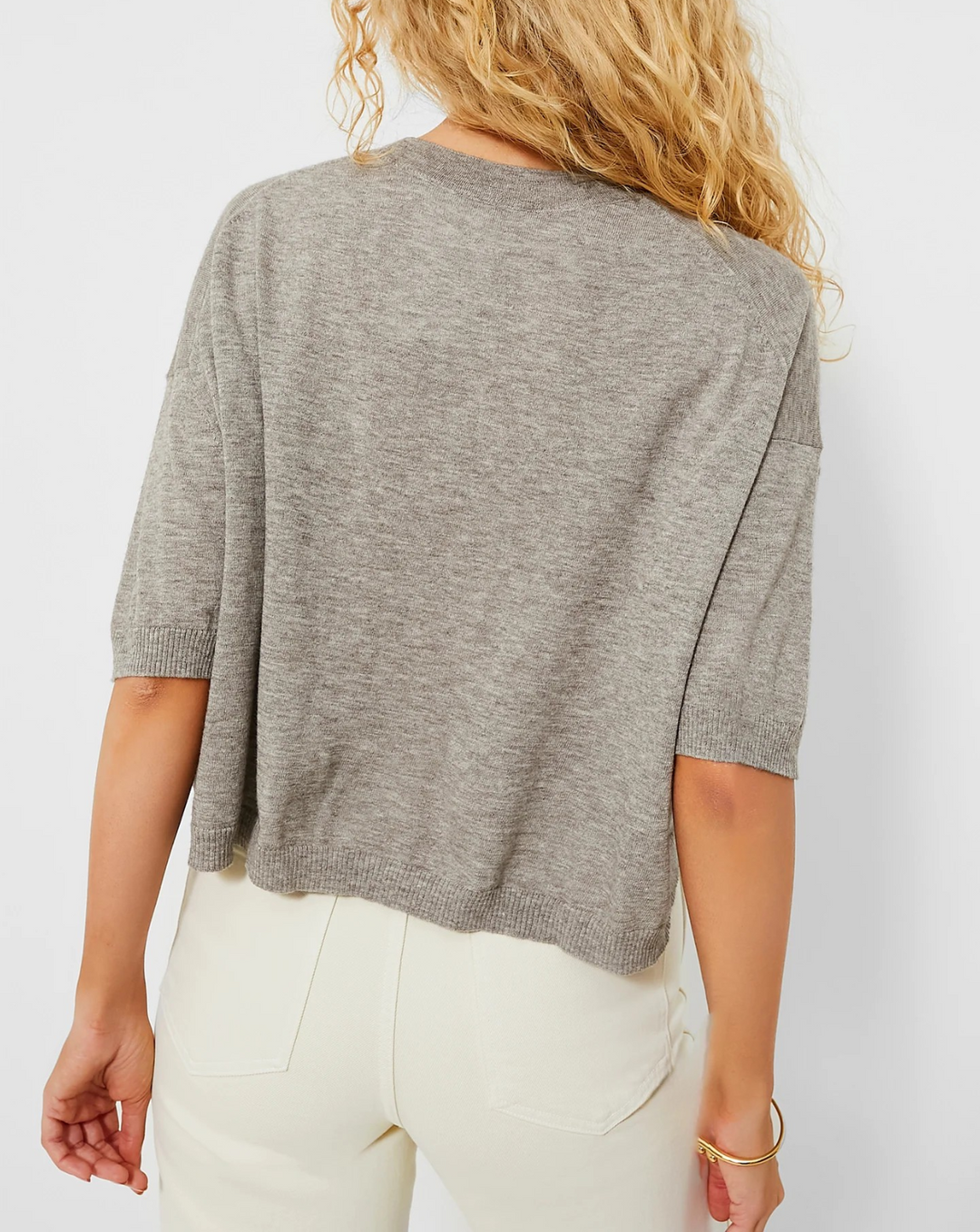 Vanessa Bruno Taupe Deliah Knit Top MSRP $245