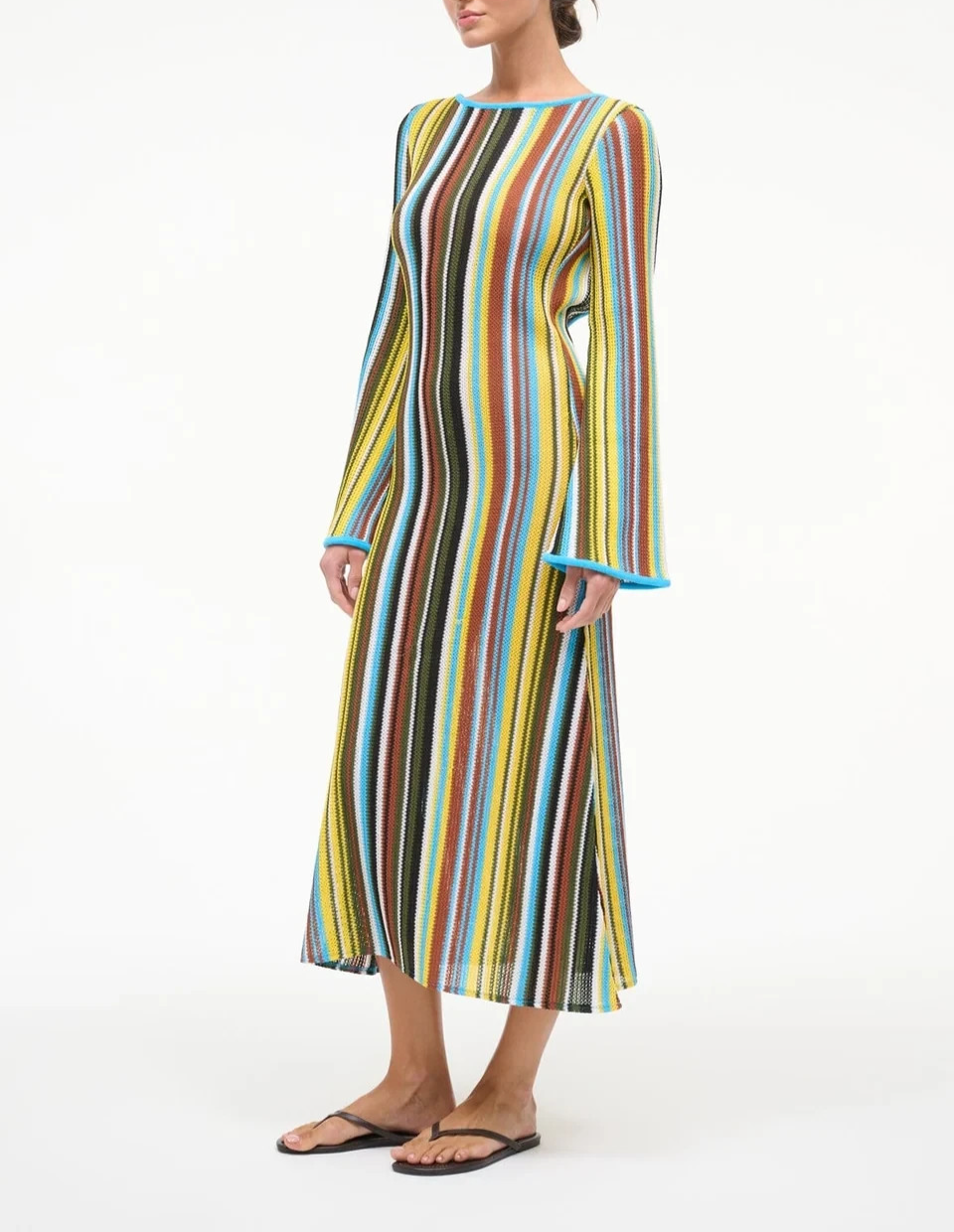 Staud Lorena Dress Skate Stripe MSRP $345
