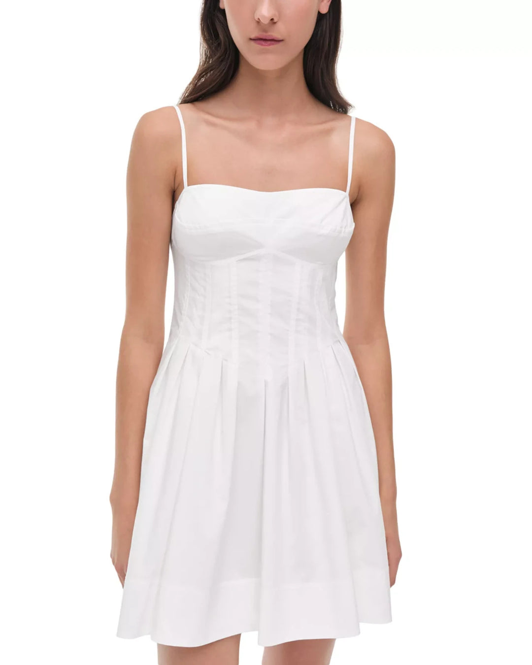 SIMKHAI Kitt Sleeveless Cotton Poplin Mini Dress MSRP $395