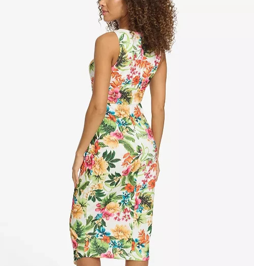 Siena Floral-Print Faux-Wrap-Skirt Dress MSRP $108
