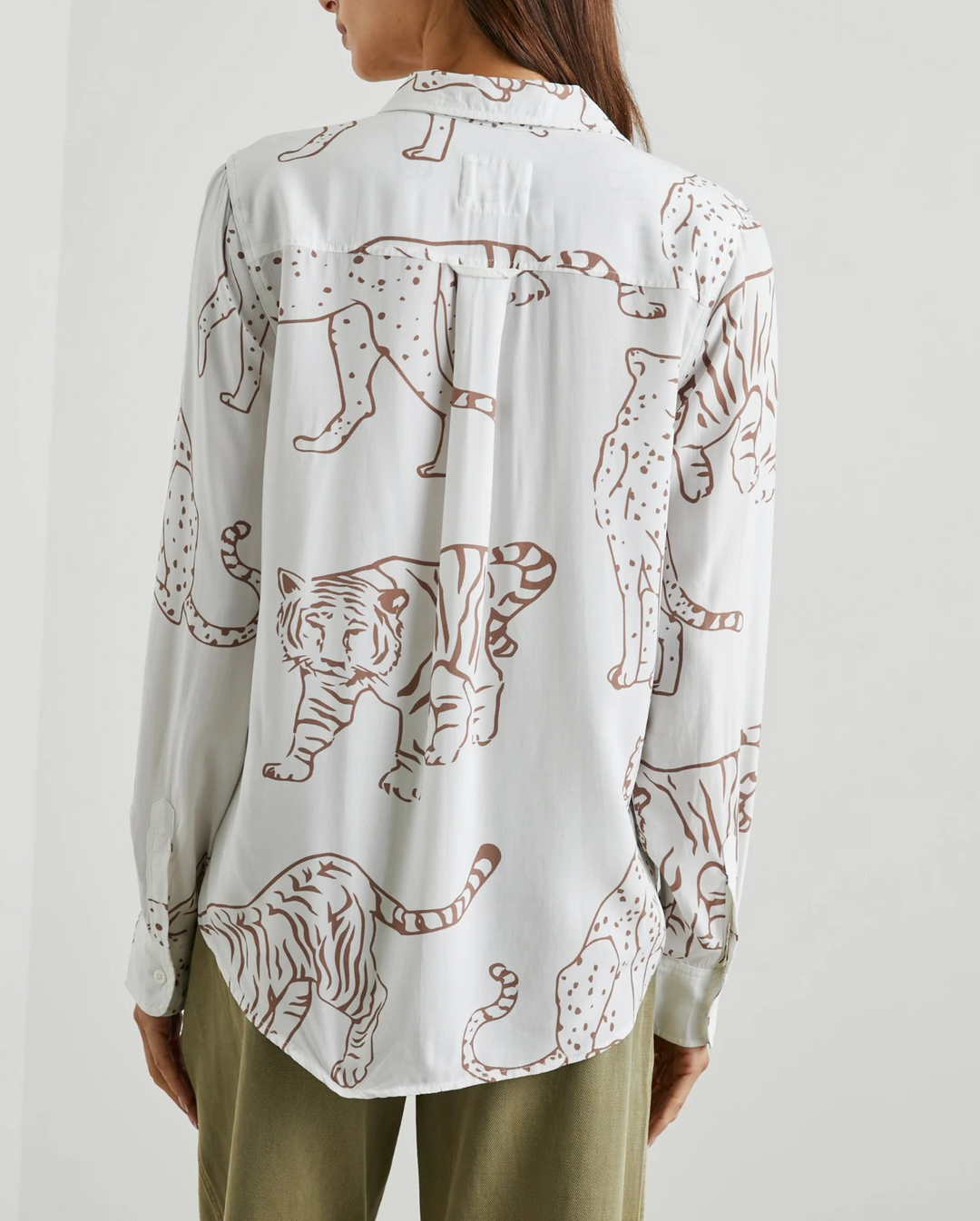 Rails Kathryn Jungle Cat Button-Front Shirt MSRP $178